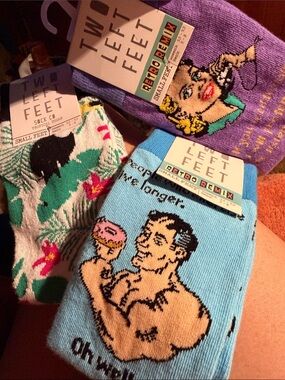 Set of 3 - Two Left Feet Sock Co - Novelty Unisex Socks - NWT - “life’s a trip”